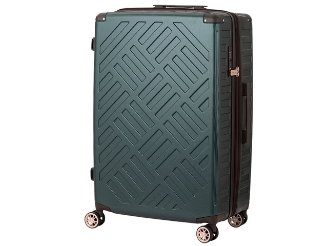T&S レジェンドウォーカー スーツケース 5514-69 DECK ZIPPER PLUS Lサイズ ハードケース 100L(110L) 容量拡張 TSロック グリーン 5514-69(GR)