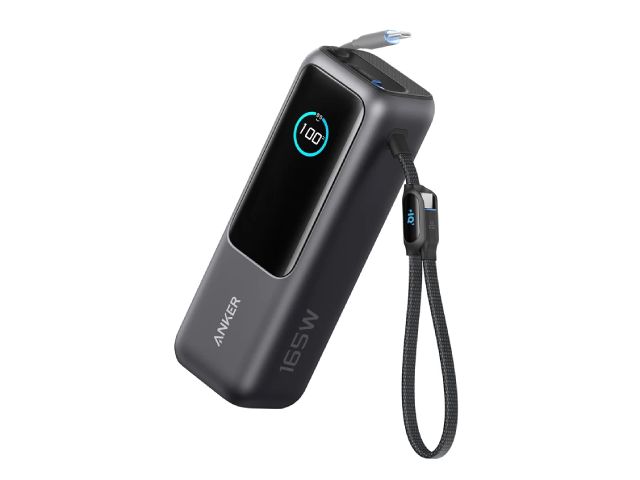 ANKER モバイルバッテリー Anker Power Bank (25000mAh Built-In＆巻取り式USB-Cケーブル) A1695N11 ブラック