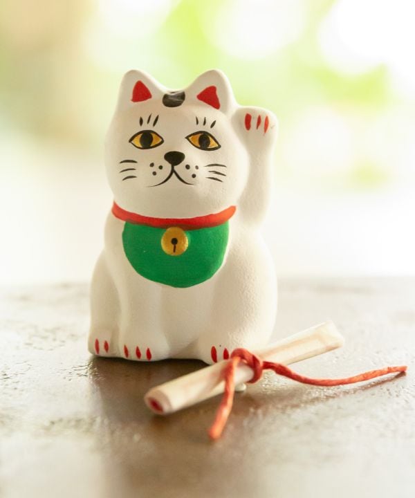 倭物やカヤ まねき猫みくじ シロ 7CPP0303 | 日本のおみやげ