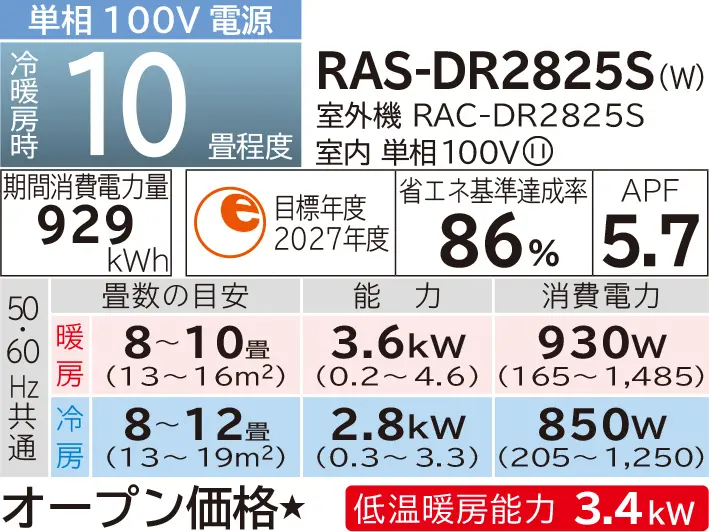 ��Ω HITACHI �롼�२������ �򤯤ޤ��� D���꡼�� �����10�� RAS-DR2825S(W) �������ۥ磻�ȡ�2025ǯ��ǥ�