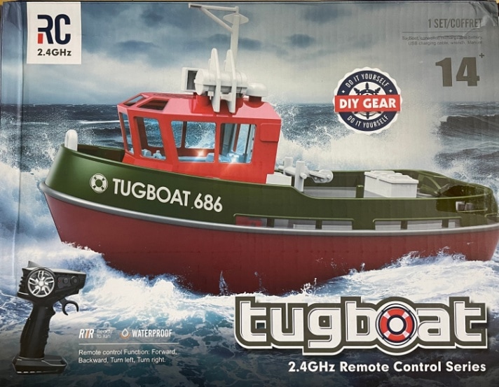完成品 1/72 タグボート（緑） 2.4GHzコントローラー付 | 完成品・半