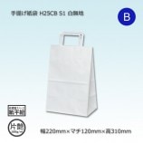 S2（220×130×255）白無地/片艶 手提げ紙袋 H25CB【送料無料/代引不可
