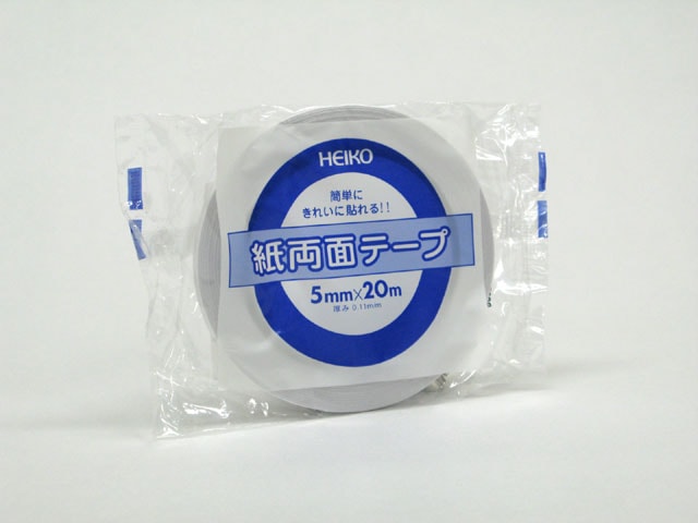 1巻商品]5mm×20m しっかり接着しかも安い紙両面テープ の通販｜梱包名人