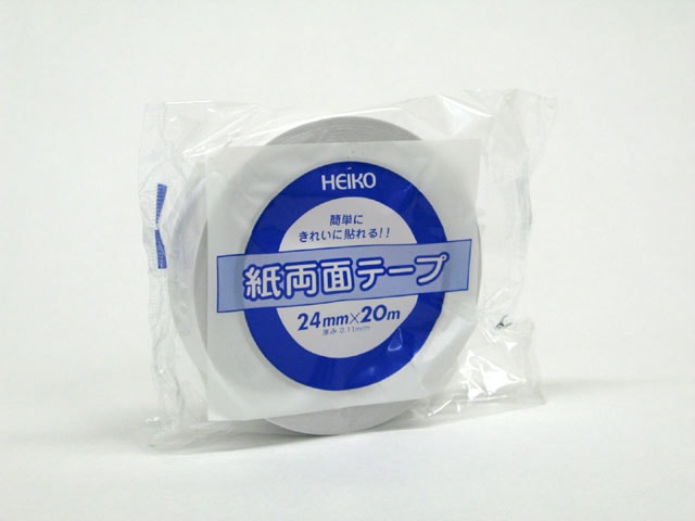 1巻商品]24mm×20m しっかり接着しかも安い紙両面テープ の通販｜梱包名人