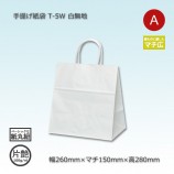 T-5W（260×150×280）白無地/片艶 手提げ紙袋【送料無料/代引不可