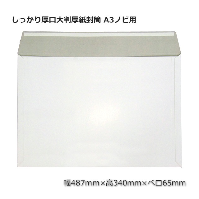 しっかり厚口大判厚紙封筒 A3ノビ用【送料無料/代引不可】（90枚/箱