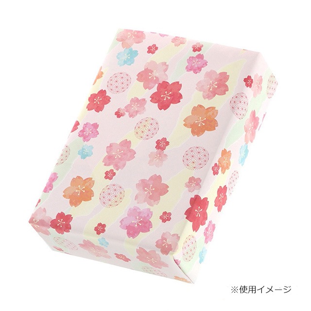 包装紙（上質64g）鞠桜 半切 750×528【送料無料/代引不可】（500枚/箱