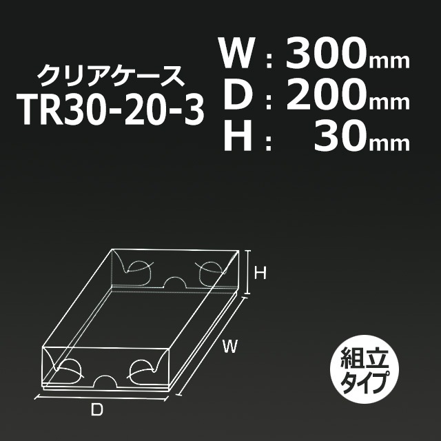 2箱以上特価】TR30-20-3（300×200×30）クリアケース【送料無料/代引