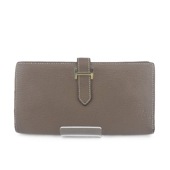 エルメス べアンスフレ 財布 ヴォーエプソン ブラウン T刻印（2015年）Bランク