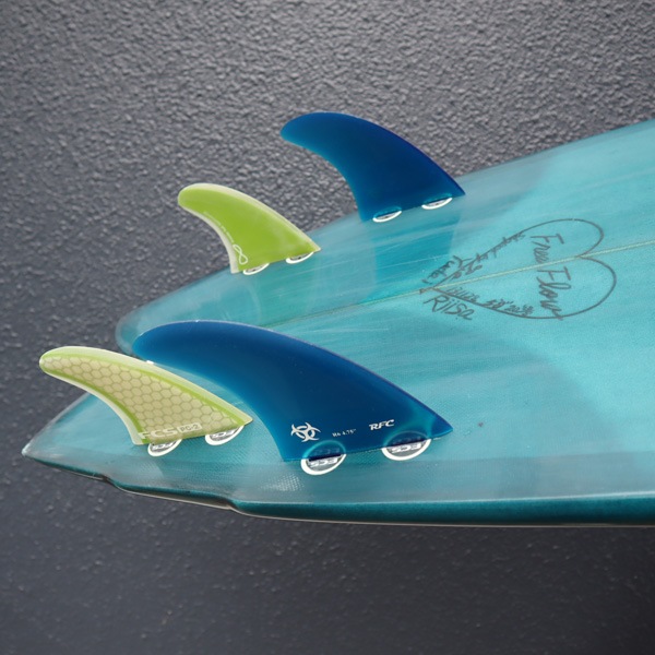 USED, FREE FLOW 5'8" QUAD FISH