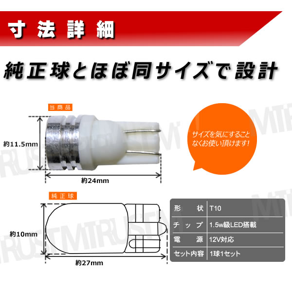 LED T10 ȯ 1.5w å LEDݥ ʥС 饤󥹥 롼 ޥåץ ɥ ƥ ˡۥ磻/֥롼//꡼/å/ԥ󥯤ġ1Ĳʡ1ݾաۡڼưѡۡڥȥ
