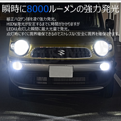 ��ǯ�ݾ� �ե���쥹 LED�ե������� H11 �ָ��б� �ۥ磻�� 6500K 8000lm 12V 24V �б� ���åȥ饤�� �����륤���� �Х饹������ ���� �إåɥ��� �إåɥ饤�� �ϥ��֥�å� EV�� �롼��� ���뤤 �� ���� �ָ� ���η� ����ȥ�