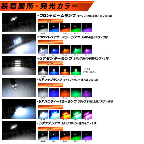 �ּ����� SMD LED �쥯���� LS460/600��/600hL���H24.10��(���ץ�������TV�����)���� �롼����ץե륻�åȢ��ս��̥��顼�����ǽ��ȯ�����顼�� �ۥ磻�� �֥롼 ����� ���꡼�� �ԥ󥯤�������ġ�1�����ݾ��աۡڥ���ȥ��