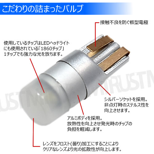 LED T10 ĶȻ եȥ åХ 1860å 600lm ۥ磻    12V 24V б 1Ĳ 뤤 ץ  Ȼ  ݥ 饤 ʥС 롼 ƥ 饲å  ɥޡ 󥫡  1ݾա  ȥ