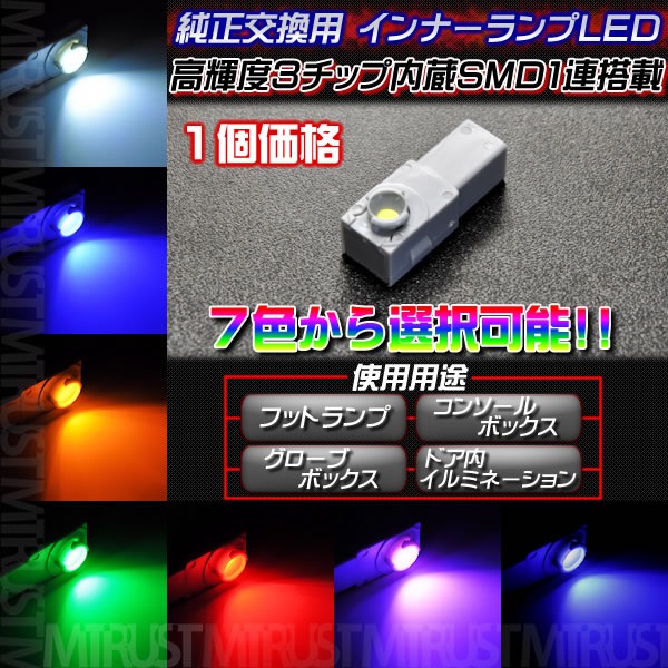 LED ᡼ ü  ʡ ѥ ⵱ 3å¢ SMD LED 1Ϣ1Ĳʡեåȥס󥽡륤ߥ͡ˡۥ磻ȡ֥롼󥸡꡼󡦥åɡԥ󥯡ѡץ뤫ġ1ݾաۡڥȥ