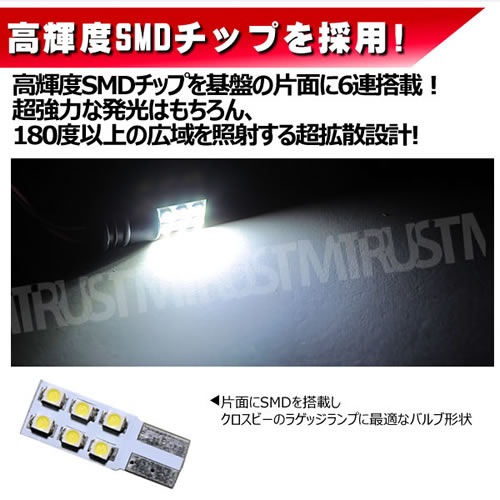 �ݾ��� �������ӡ� MN71S �б� �饲�å����� LED T10 ʿ�� SMD 6Ϣ 1�� �ۥ磻�� �֥롼 ����� ���꡼�� ��å� �ԥ󥯡� �ȥ�� ��Ǽ ���䤹�� �Ȥ餹 ���뤤 ���� �롼����� �� ����ۡڼ�ư���ѡۡڥ���ȥ��