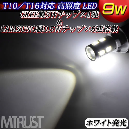 �Хå����� LED T16�б� ���ѥ�󥺺��� CREE�� 5w ���å�1Ϣ�����ॹ���� 0.5w ���å�8Ϣ��� ���9wȯ�� �ϥ��ѥ SMD LED���ۥ磻��ȯ�����ϥ��顼 MR31S �˺�Ŭ��1�����ݾ��աۡڥ���ȥ��