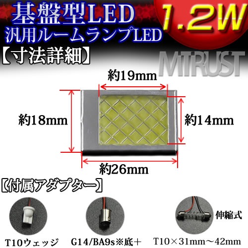 LED ��ȯ�������� �롼����� 1.2W COB�ϥ��ѥ�⥸�塼�� ���ꥹ��������� ����ߥܥǥ� �ۥ磻��ȯ�� 12V 24V�б���1�Ĳ��ʡ�1�����ݾ��աۡڥ���ȥ��