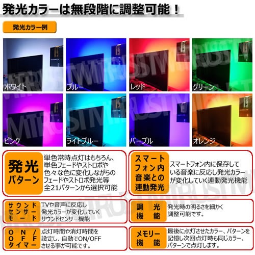  ƥ΢ Хå饤 RGB LED ơ 4ܥå USB Ÿ Bluetooth ޥ ץ  ƥ΢ USBݡ ŸФǽ ۡॷ DVDվ  ࡼ ʷϵ ܤ ͥ ܾ ޯ DIY TV ƥ PC Ĵ ꡼ǽ ڥȥ