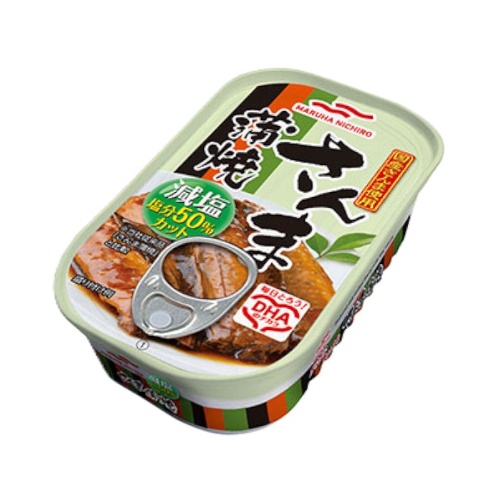 国産さんま使用 50%減塩 さんま蒲焼 マルハニチロ 100g×2缶 / 無塩