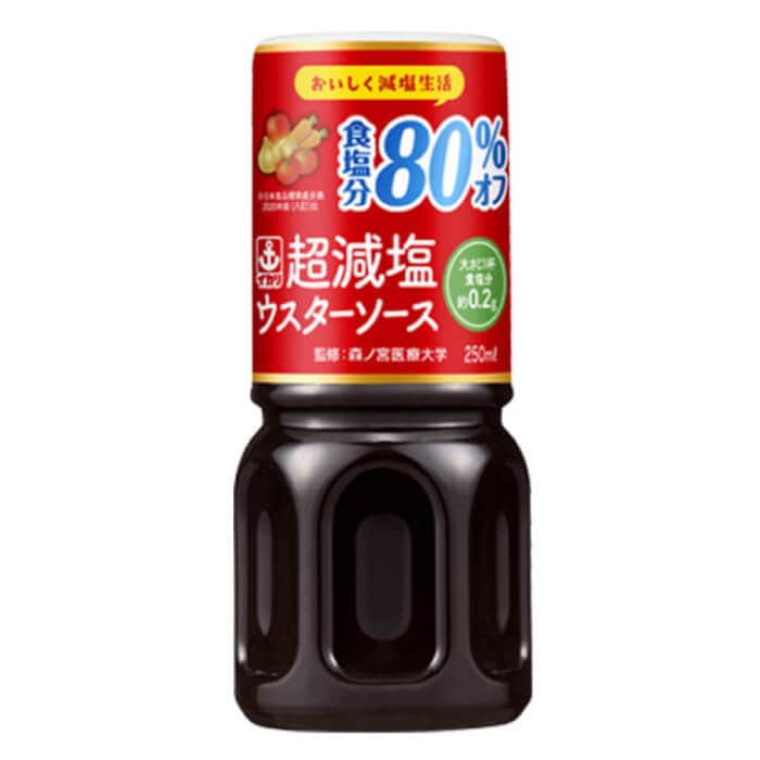 80% 超 減塩 ウスターソース イカリソース 250ml×2本セット 80% 超 減塩 ウスターソース イカリソース 250ml×2本セット