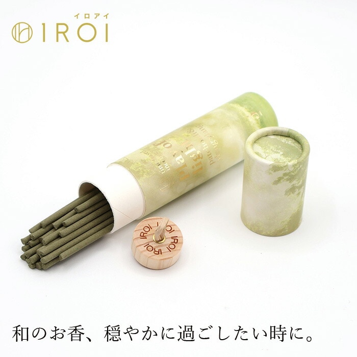 お香 イロアイ 1ROI Play of light ~ patchouli&ylang ylang ~ プレイオブライト パチュリ＆イランイラン 24本(香立付き)  正規品 無添加 天然 ナチュラル ウッディー フローラル