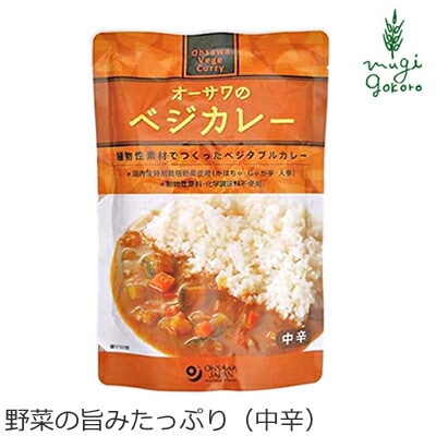 カレー 保存料 無添加 オーサワジャパン オーサワのベジカレー（中辛） 210g レトルトカレー カレーソース 正規品   保存料 無添加