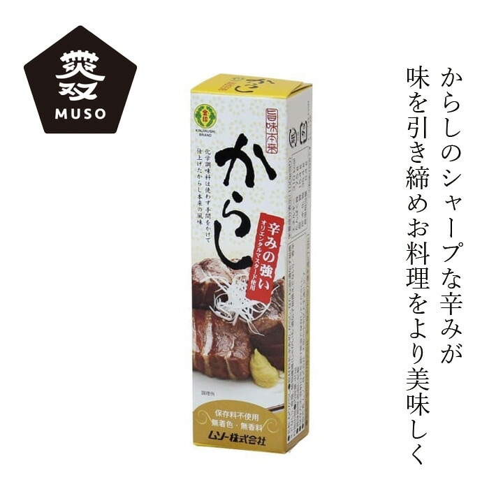 からし ムソー 旨味本来・からしチューブ 40g 正規品 国内産  着色料 保存料 香料  すべて不使用
