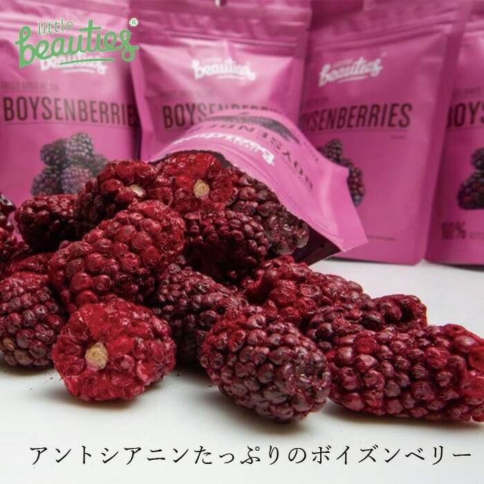 ドライフルーツ リトルビューティーズ フリーズドライフルーツ ボイセンベリー 20g 正規品 ヴィーガン グルテンフリー 保存料不使用 ノンシュガー 食品 Little Beauties