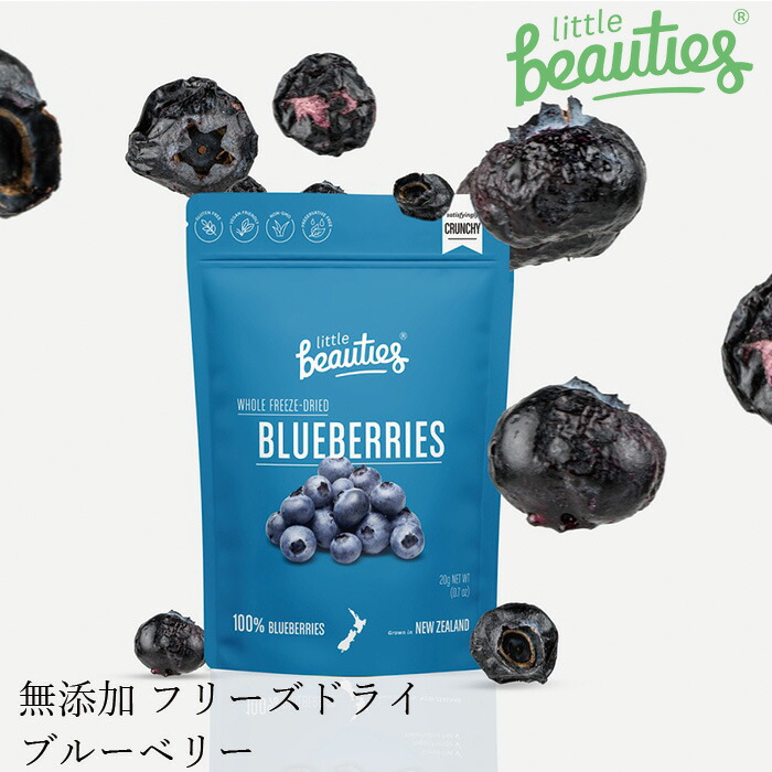 ドライフルーツ リトルビューティーズ フリーズドライフルーツ ブルーベリー 20g 正規品 ヴィーガン グルテンフリー 保存料不使用 ノンシュガー 食品 Little Beauties