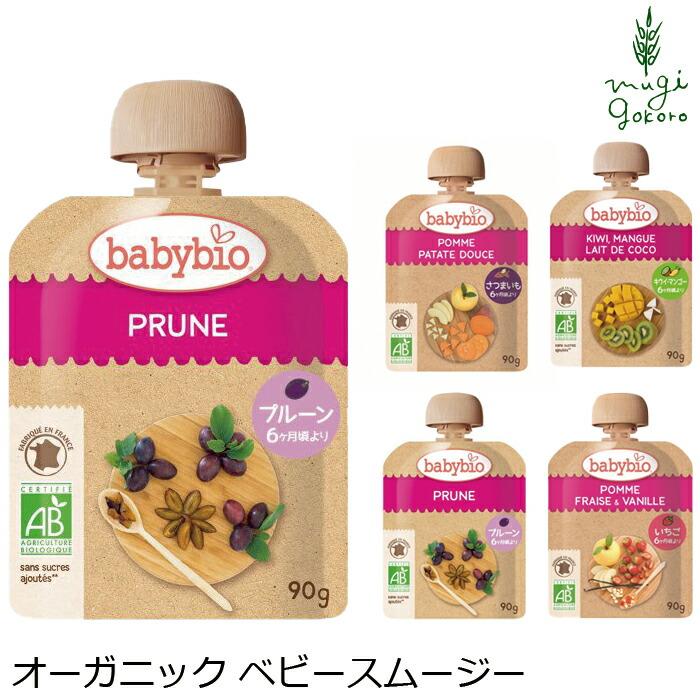 オーガニックスムージー ベビービオ ベビースムージー 90g  正規品 国内産 保存料 無添加 オーガニック  有機 エコサート 有機JAS 砂糖不使用