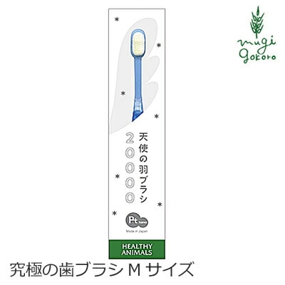 歯ブラシ ヘルシーアニマルズ 究極の歯ブラシ Mサイズ 大型犬 天使の羽ブラシ 犬 猫 正規品 天然 ナチュラル 自然