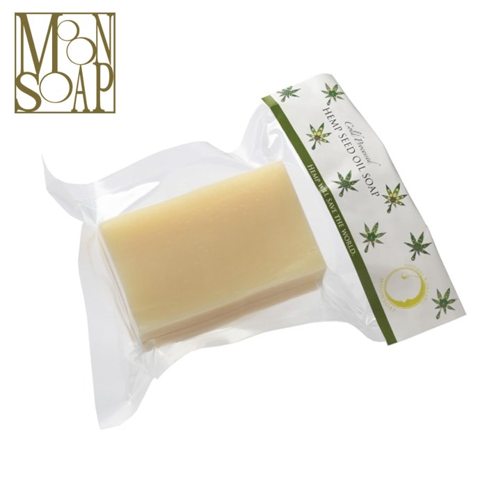 石鹸 無添加 MOONSOAP ムーンソープ ヘンプソープ 100g 石鹸 オーガニック 正規品 石けん(顔・あたま・髪・からだ用) ) 石けん 洗顔料 洗顔石けん 天然 ナチュラル ノンケミカル 自然 麻 麻オイル