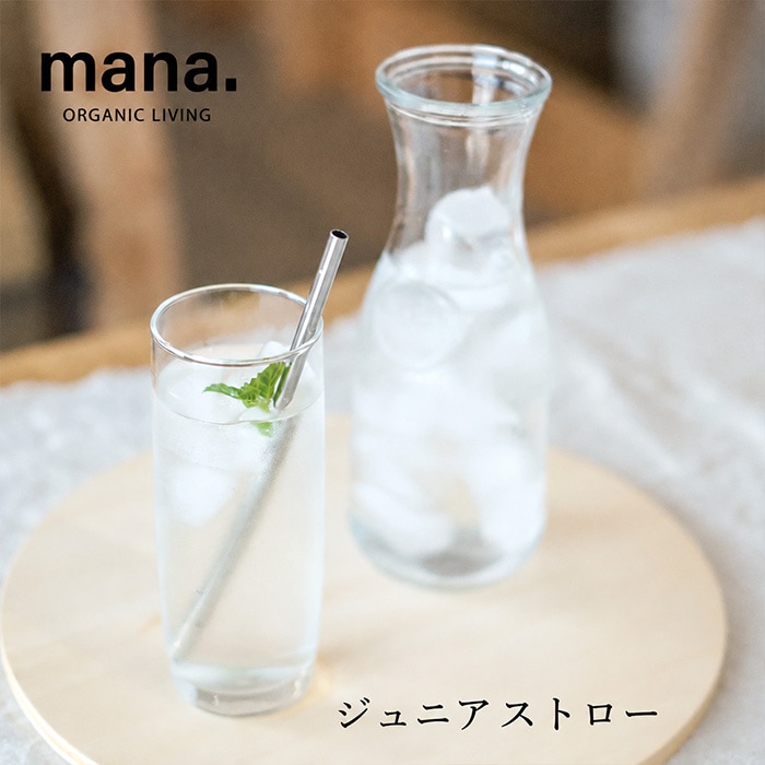 ステンレスストロー マナ オーガニックリビング ジュニアストロー 正規品 サステナブル マナ オーガニック 自然 ナチュラル キッチン雑貨 エコストロー ストロー 子供用 mana. ORGANIC LIVING