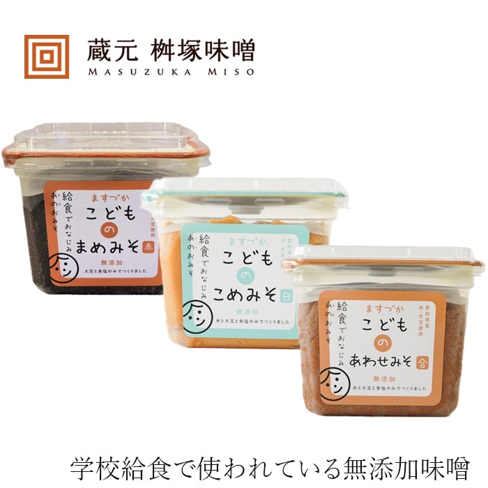 味噌 桝塚味噌 こどものみそ 400g 正規品 保存料 無添加 豆味噌 米味噌 合わせ味噌 国産大豆 木桶熟成 長期熟成 天然醸造法 酒精不使用 国産みそ