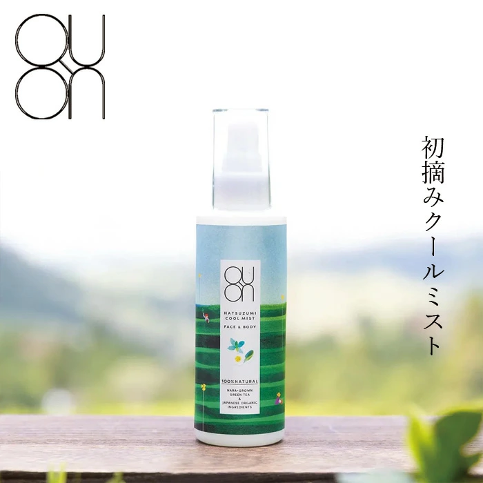 化粧水 QUON クオン 初摘みクールミスト2026 150mL オーガニック 正規品 ミスト化粧水 フェイスミスト 茶葉エキス 大和茶 天然由来100％ ナチュラルコスメ 国産コスメ 日本製 クレコス チャ葉水 チャ花水 ひんやり クールタイプ 夏 爽やか