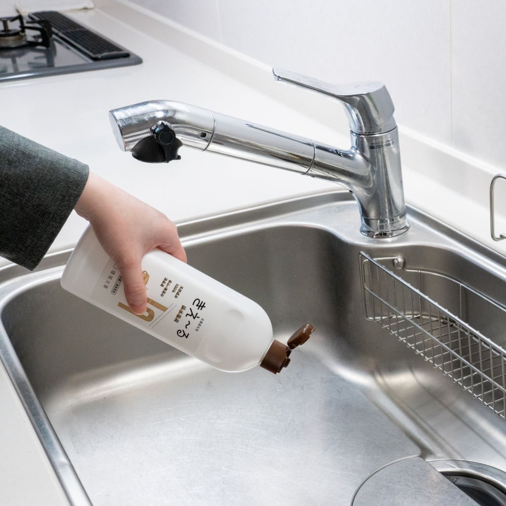 排水管 消臭 抗菌ヌメリ予防 無添加 きえーる Dシリーズ 排水管用 ボトル 1L ニオイ ナチュラル ノンケミカル 自然 天然 消臭 抗菌 排水口 台所 お風呂