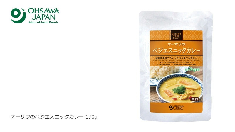 レトルトカレー 保存料 無添加 オーサワジャパン オーサワのベジエスニックカレー 170g  正規品   保存料 無添加