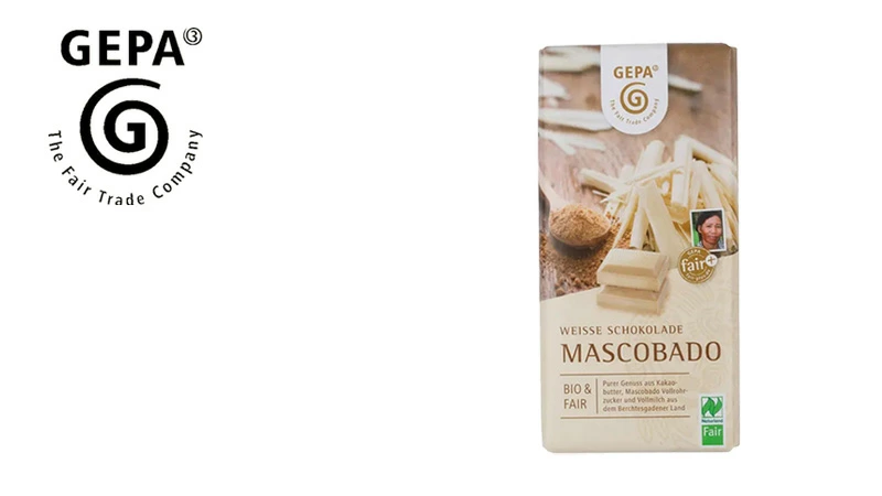 チョコレート GEPAビオ マスコバドホワイトチョコレート 100g 正規品 オーガニック 保存料 無添加 フェアトレード ノンケミカル 自然 マスコバド糖 カカオ