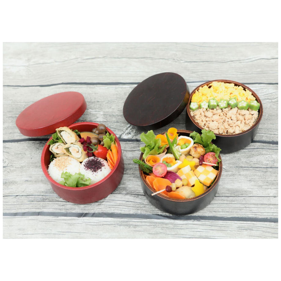 お弁当箱 クアントバスタ 漆塗りくり抜き弁当箱 朱漆 1段 正規品 ナチュラル 自然 天然 漆 漆塗り くり抜き製法