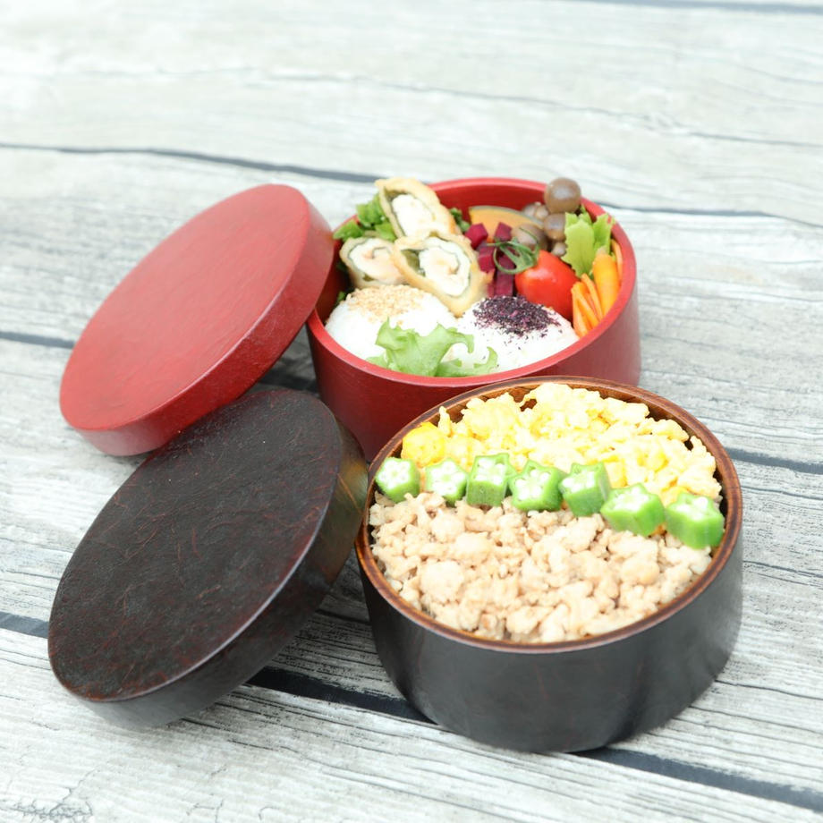 お弁当箱 クアントバスタ 漆塗りくり抜き弁当箱 朱漆 1段 正規品 ナチュラル 自然 天然 漆 漆塗り くり抜き製法