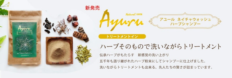 粉末シャンプー グリーンノートアユール ネイチャーウォッシュ ハーブシャンプー 単品 100g リンス不要 ノーマル しっとり さっぱり 正規品 泡立たないシャンプー ノンシリコン 界面活性剤、香料、保存料不使用 天然 ナチュラル GREEN NOTE