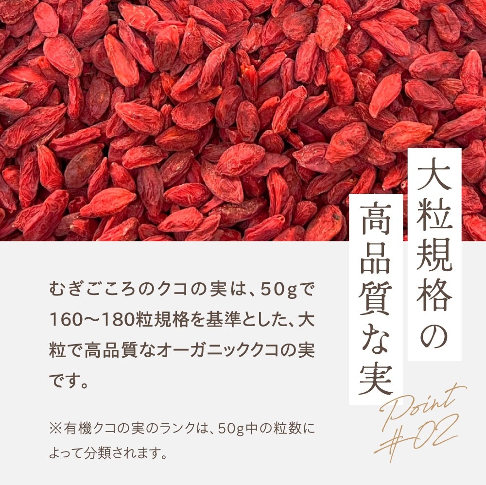 クコの実 無農薬 保存料 無添加 むぎごころのオーガニッククコの実 100g 購入金額別特典あり オーガニック 自然 ドライフルーツ 薬膳