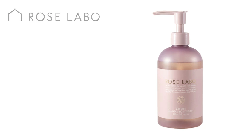 ハンド＆ボディソープ ROSE LABO 24ROSE&reg; ローズハンド＆ボディソープ 300mL 正規品 ボディウォッシュ 薔薇の香り アミノ酸系 保湿 ローズウォーター セラミド ヒアルロン酸 無添加 ギフト ローズラボ