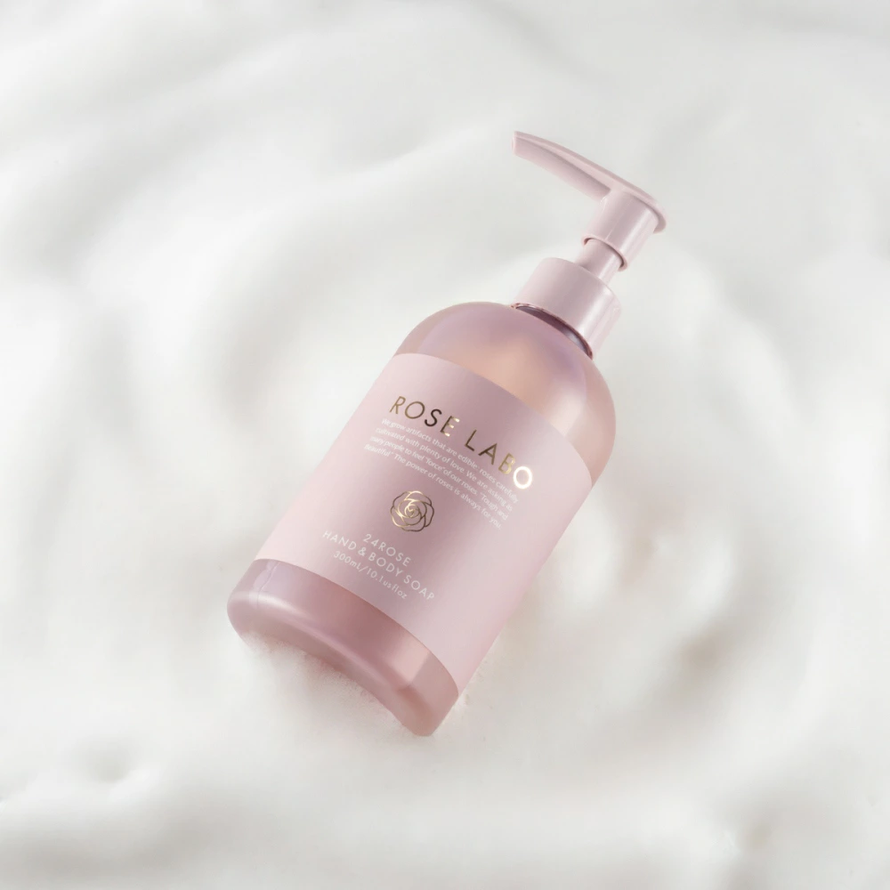 ハンド＆ボディソープ ROSE LABO 24ROSE&reg; ローズハンド＆ボディソープ 300mL 正規品 ボディウォッシュ 薔薇の香り アミノ酸系 保湿 ローズウォーター セラミド ヒアルロン酸 無添加 ギフト ローズラボ