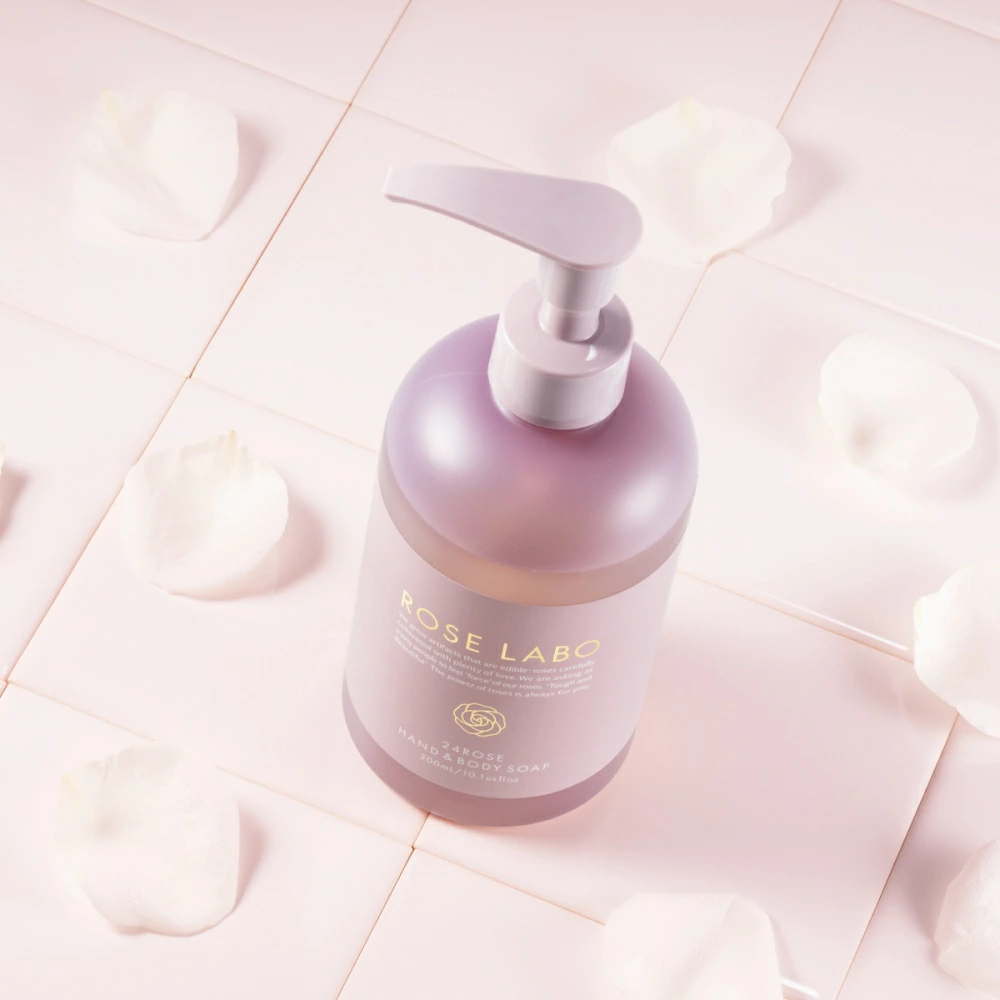 ハンド＆ボディソープ ROSE LABO 24ROSE&reg; ローズハンド＆ボディソープ 300mL 正規品 ボディウォッシュ 薔薇の香り アミノ酸系 保湿 ローズウォーター セラミド ヒアルロン酸 無添加 ギフト ローズラボ