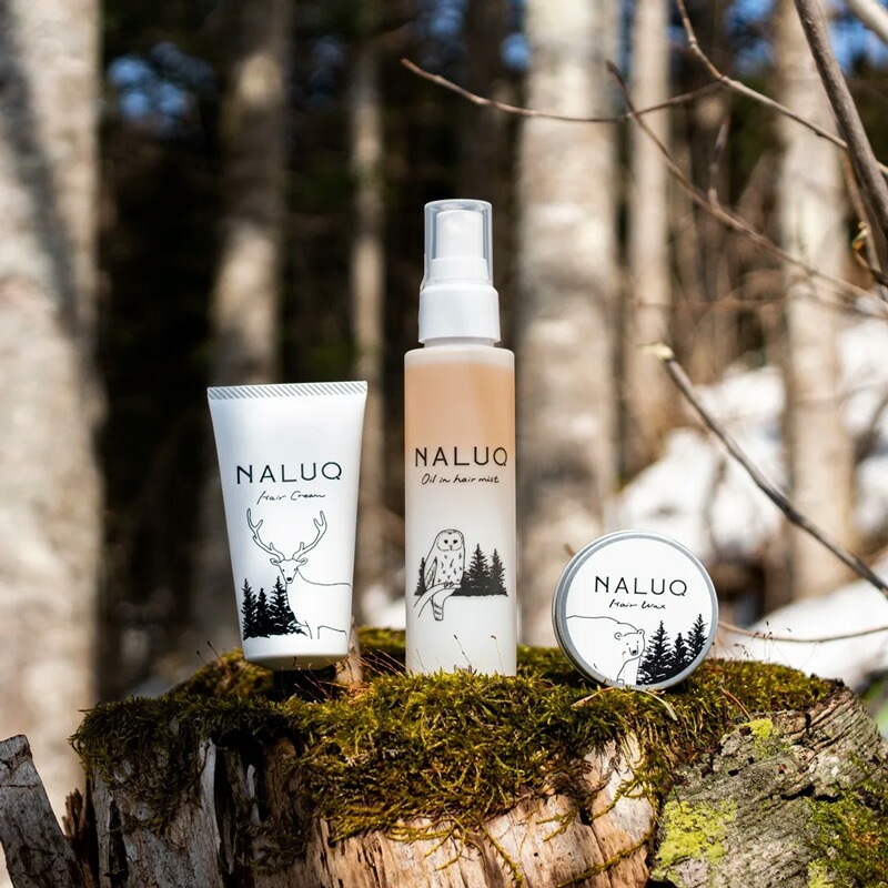 ヘアミスト NALUQ オイルインヘアミスト 100ml 無添加 二層式 正規品 国内産 ナチュラル 天然 北海道産原料 ベルガプテンフリー オーガニック認証原料 アカエゾマツ・シラカバウォーター ボディローション 化粧水 スタイリング剤 ナルーク フプの森