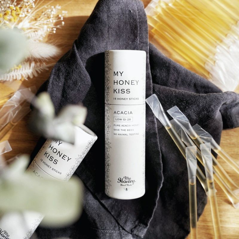 蜂蜜 my Honey マイハニーキッス アカシア 2.5g×15本 (37.5g) 正規品 日本製 ハンガリー産アカシアはちみつ ステックタイプ ケース入り スーパーフード マイハニー