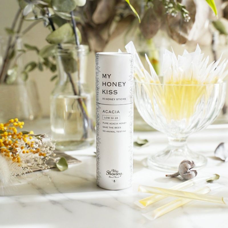 蜂蜜 my Honey マイハニーキッス アカシア 2.5g×15本 (37.5g) 正規品 日本製 ハンガリー産アカシアはちみつ ステックタイプ ケース入り スーパーフード マイハニー