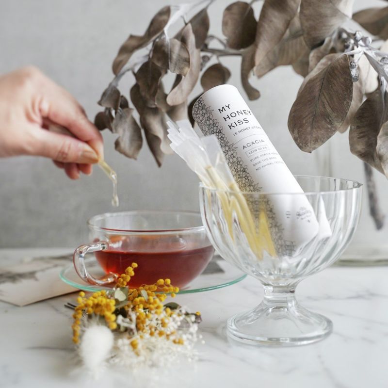蜂蜜 my Honey マイハニーキッス アカシア 2.5g×15本 (37.5g) 正規品 日本製 ハンガリー産アカシアはちみつ ステックタイプ ケース入り スーパーフード マイハニー